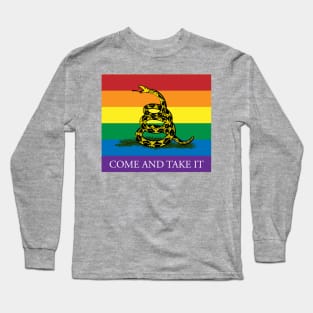 Rainbow Gadsden Come and Take It Long Sleeve T-Shirt